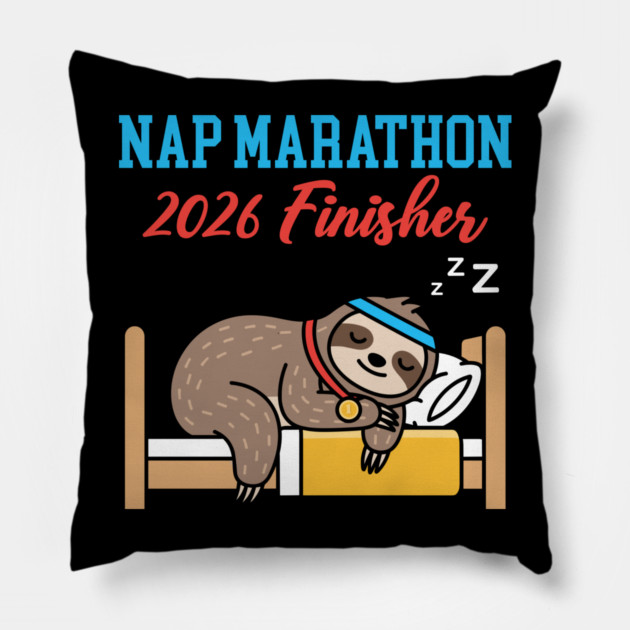 Nap Marathon 2026 Finisher Pillow by enrynz