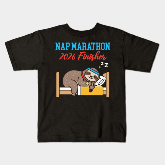 Nap Marathon 2026 Finisher Kids T-Shirt by enrynz