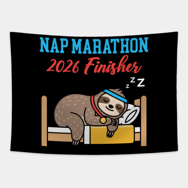 Nap Marathon 2026 Finisher Tapestry by enrynz