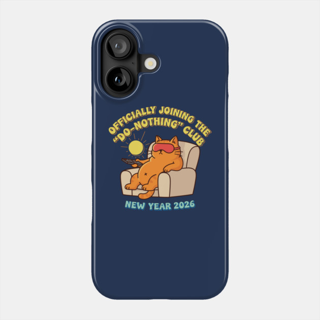 Lazy Cat Joins 'Do-Nothing' Club Phone Case by enrynz