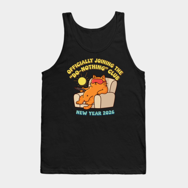 Lazy Cat Joins 'Do-Nothing' Club Tank Top by enrynz