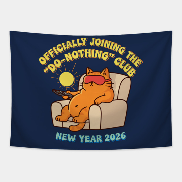 Lazy Cat Joins 'Do-Nothing' Club Tapestry by enrynz
