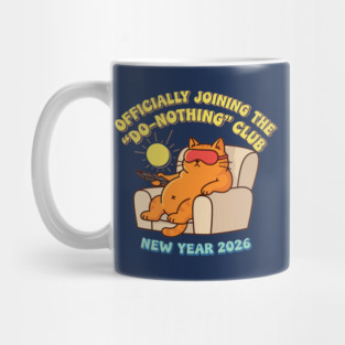 Lazy Cat Joins 'Do-Nothing' Club Mug