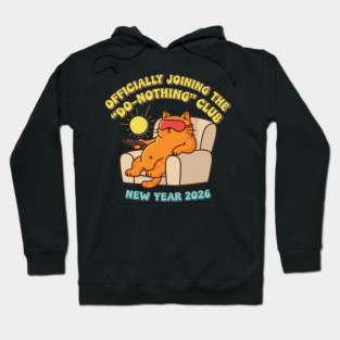 Lazy Cat Joins 'Do-Nothing' Club Hoodie
