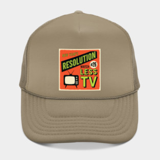 Watch Less TV: Hilarious Retro New Year's Resolution Hat