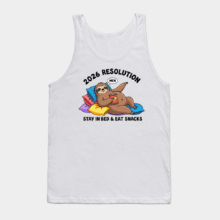 Lazy Sloth 2026 Resolution Tank Top