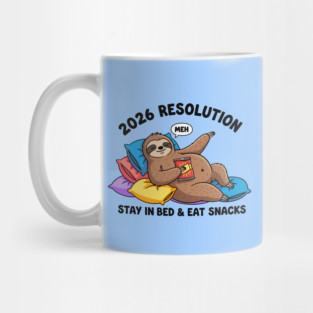 Lazy Sloth 2026 Resolution Mug
