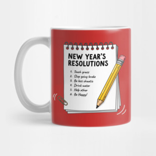 Hilarious New Year's Resolutions Notepad! Mug