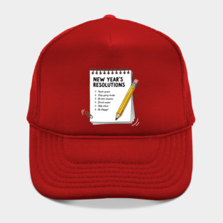 Hilarious New Year's Resolutions Notepad! Hat