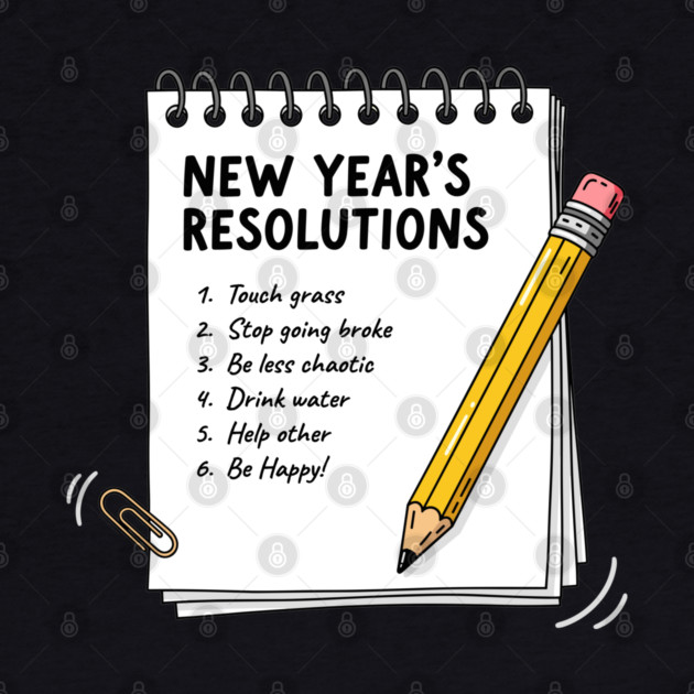 Hilarious New Year's Resolutions Notepad! by enrynz