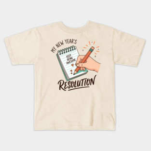 Funny New Year's Resolution Notebook Kids T-Shirt
