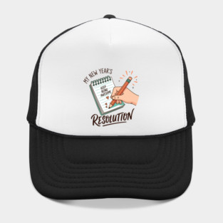 Funny New Year's Resolution Notebook Hat