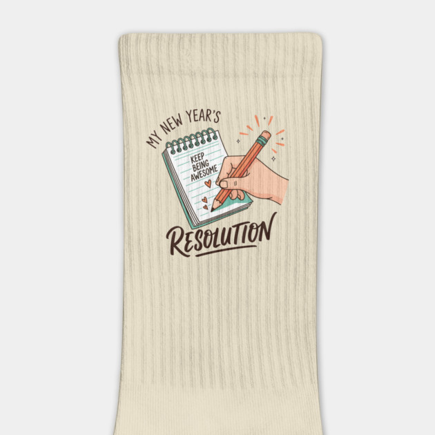Funny New Year's Resolution Notebook by enrynz