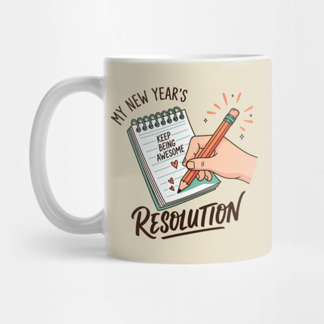 Funny New Year's Resolution Notebook by enrynz