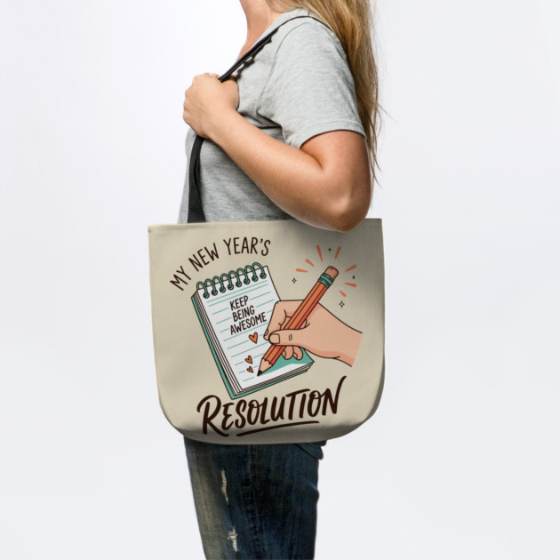 Funny New Year's Resolution Notebook by enrynz