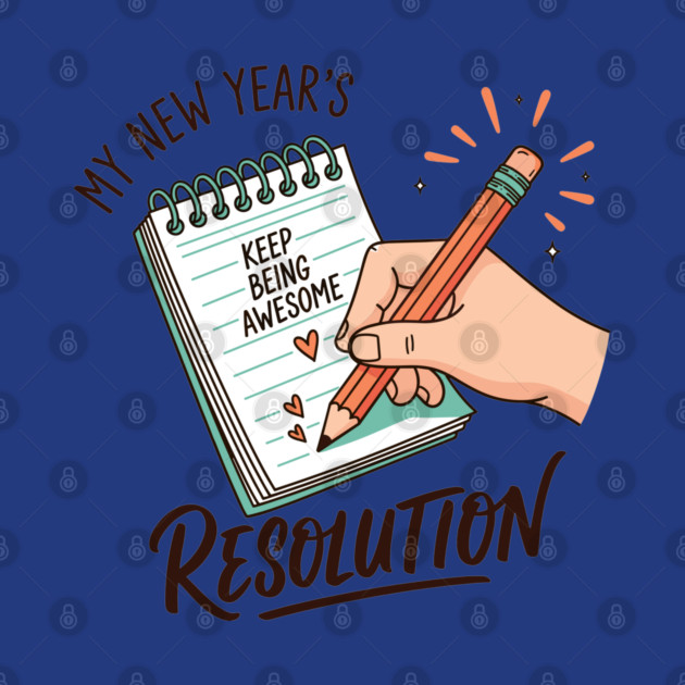 Funny New Year's Resolution Notebook by enrynz