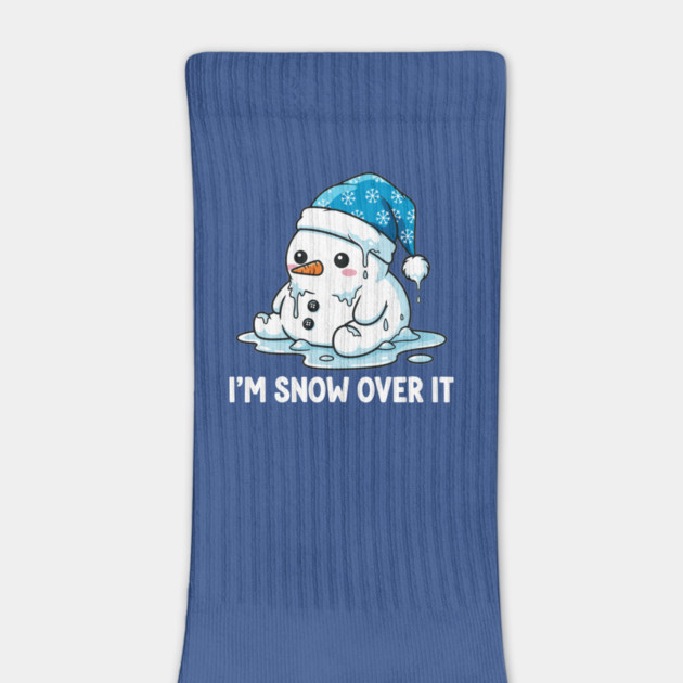 I'm Snow Over It - Funny Melting Snowman Pun by enrynz