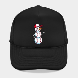 Cute Baseball Snowman Waving Hat