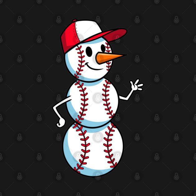 Cute Baseball Snowman Waving by enrynz