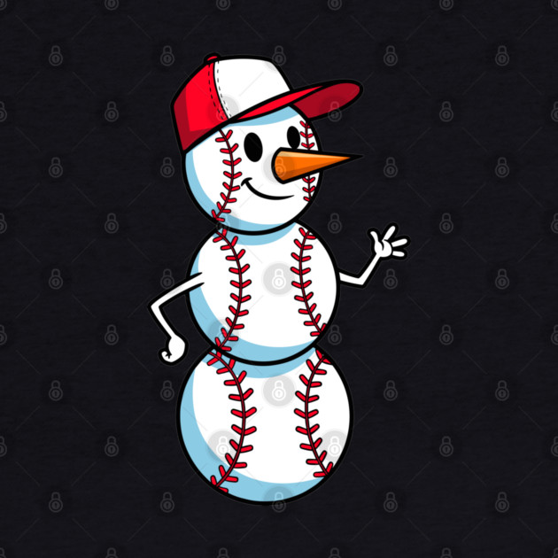 Cute Baseball Snowman Waving by enrynz