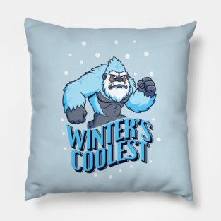Winter's Coolest Yeti Beast! Pillow