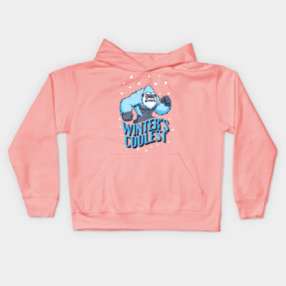Winter's Coolest Yeti Beast! Kids Hoodie