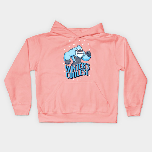 Winter's Coolest Yeti Beast! Kids Hoodie by enrynz