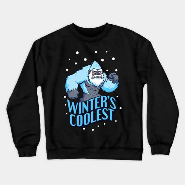 Winter's Coolest Yeti Beast! Crewneck Sweatshirt by enrynz