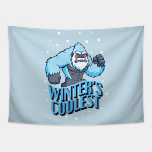 Winter's Coolest Yeti Beast! Tapestry