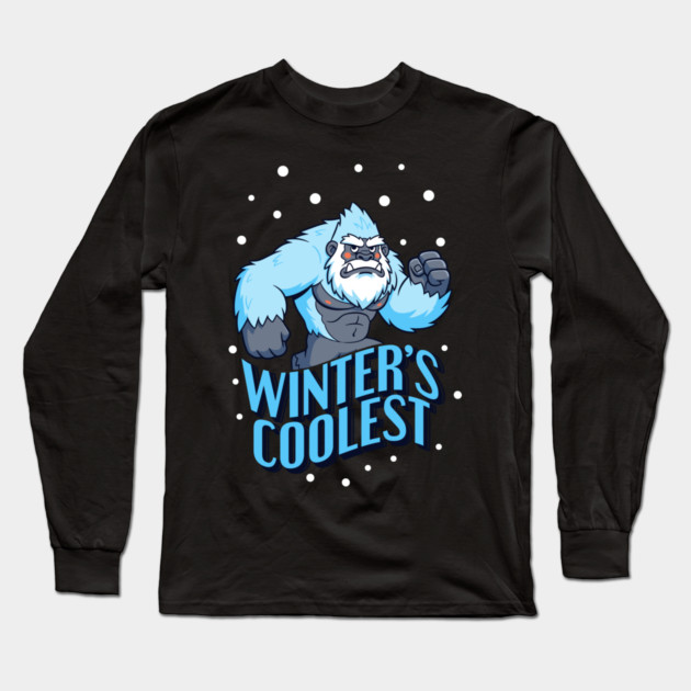 Winter's Coolest Yeti Beast! Long Sleeve T-Shirt by enrynz