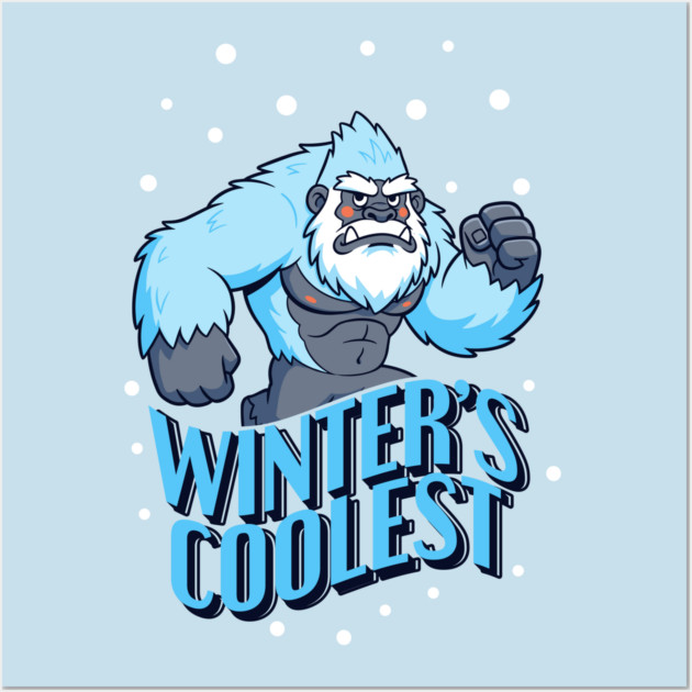 Winter's Coolest Yeti Beast! Wall Art by enrynz