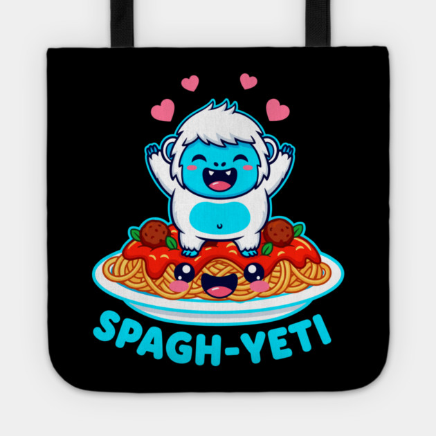 Spagh-Yeti Pun Tote by enrynz