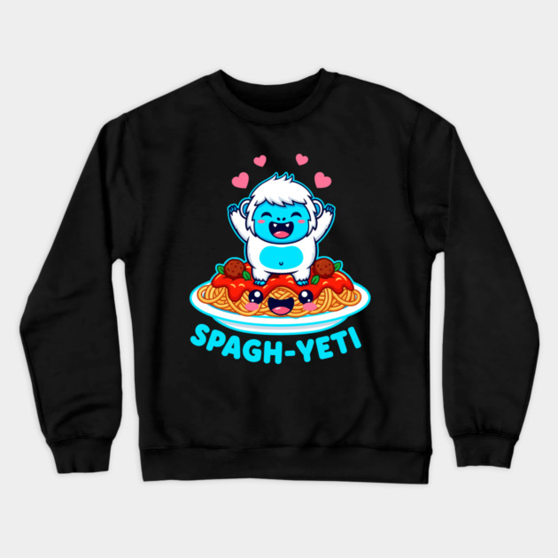 Spagh-Yeti Pun Crewneck Sweatshirt by enrynz