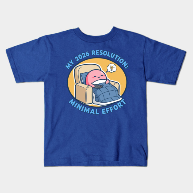 Minimal Effort! Hilarious Lazy Goals Kids T-Shirt by enrynz