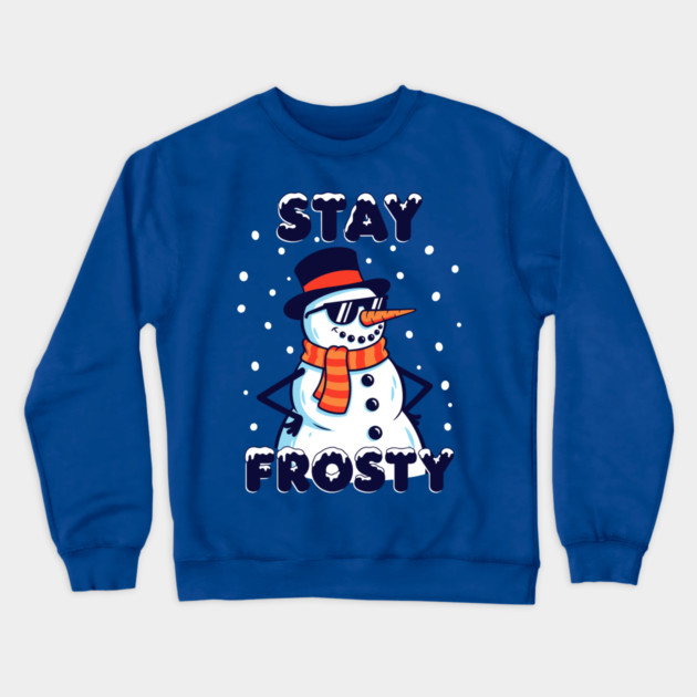 Stay Frosty Snowman Rocking Shades Crewneck Sweatshirt by enrynz