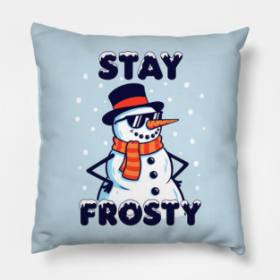 Stay Frosty Snowman Rocking Shades Pillow