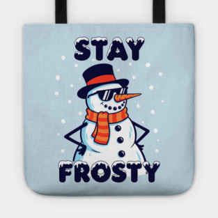 Stay Frosty Snowman Rocking Shades Tote