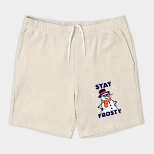 Stay Frosty Snowman Rocking Shades Shorts