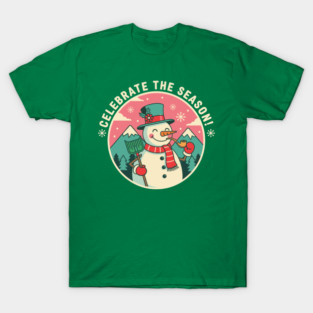 Cute Snowman Celebrate the Season T-Shirt