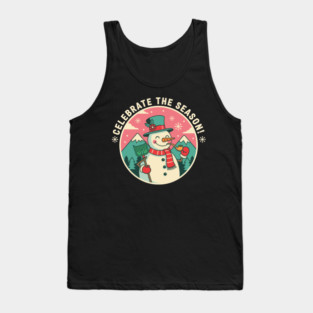 Cute Snowman Celebrate the Season Tank Top