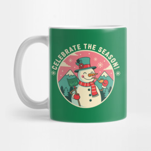 Cute Snowman Celebrate the Season Mug