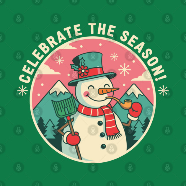 Cute Snowman Celebrate the Season by enrynz
