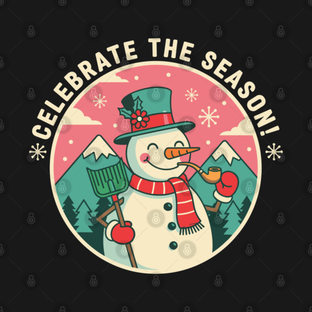 Cute Snowman Celebrate the Season by enrynz
