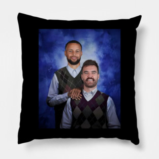 Pat Spencer & Steph Curry Basketball Step Brothers Pillow