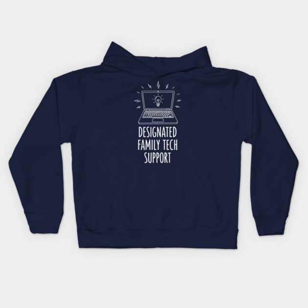 Designated Family Tech Support Kids Hoodie by enrynz