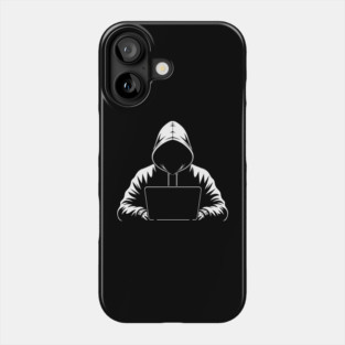 Hooded Coder Silhouette Phone Case