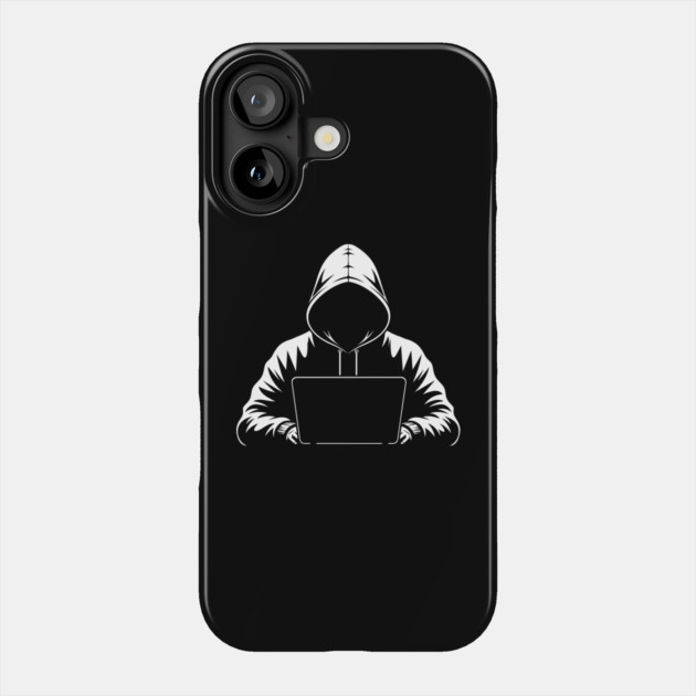 Hooded Coder Silhouette Phone Case by enrynz