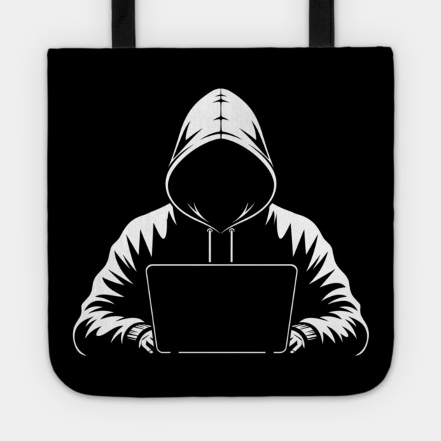 Hooded Coder Silhouette Tote by enrynz