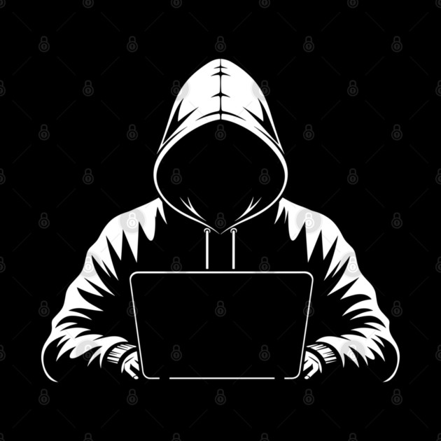 Hooded Coder Silhouette by enrynz