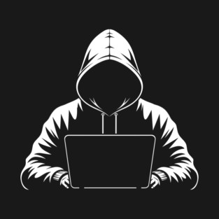 Hooded Coder Silhouette T-Shirt